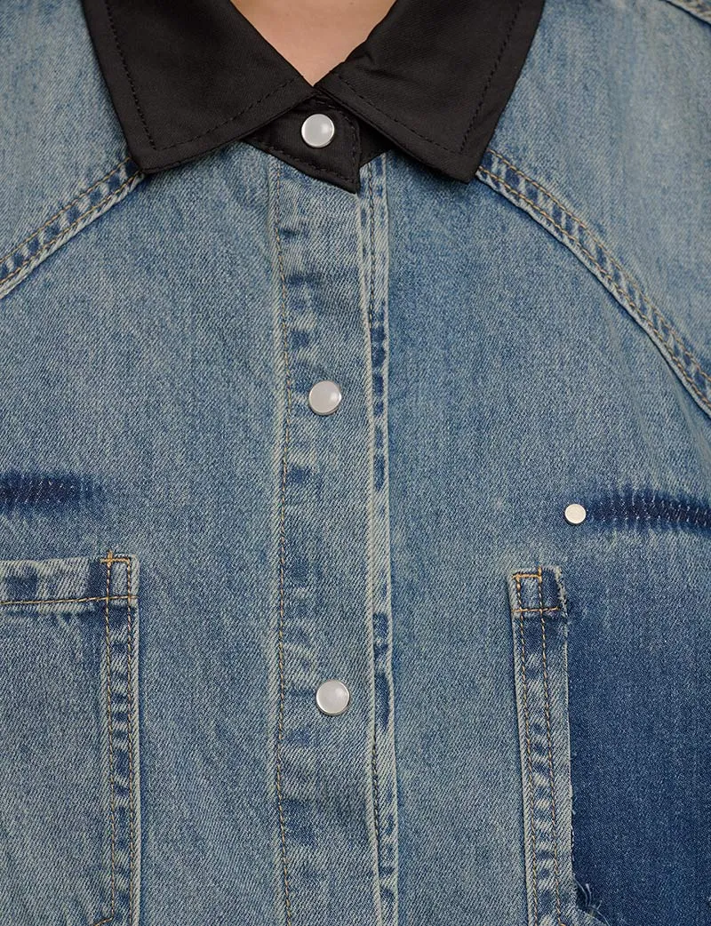 Two Tone Denim Shirt