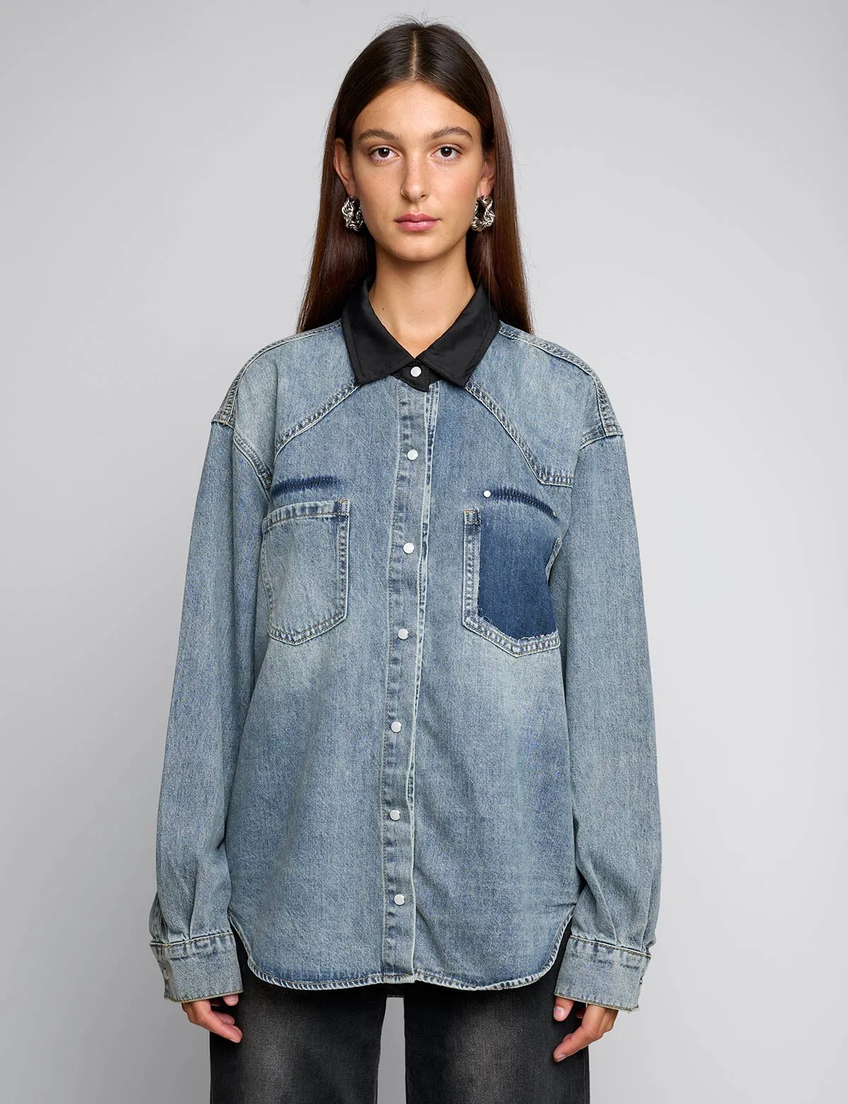 Two Tone Denim Shirt