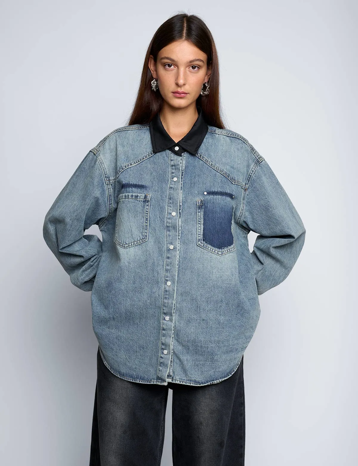 Two Tone Denim Shirt