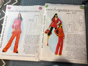 Two Vintage Hot Patterns Brand Sewing Patterns for Athleisure and Pants