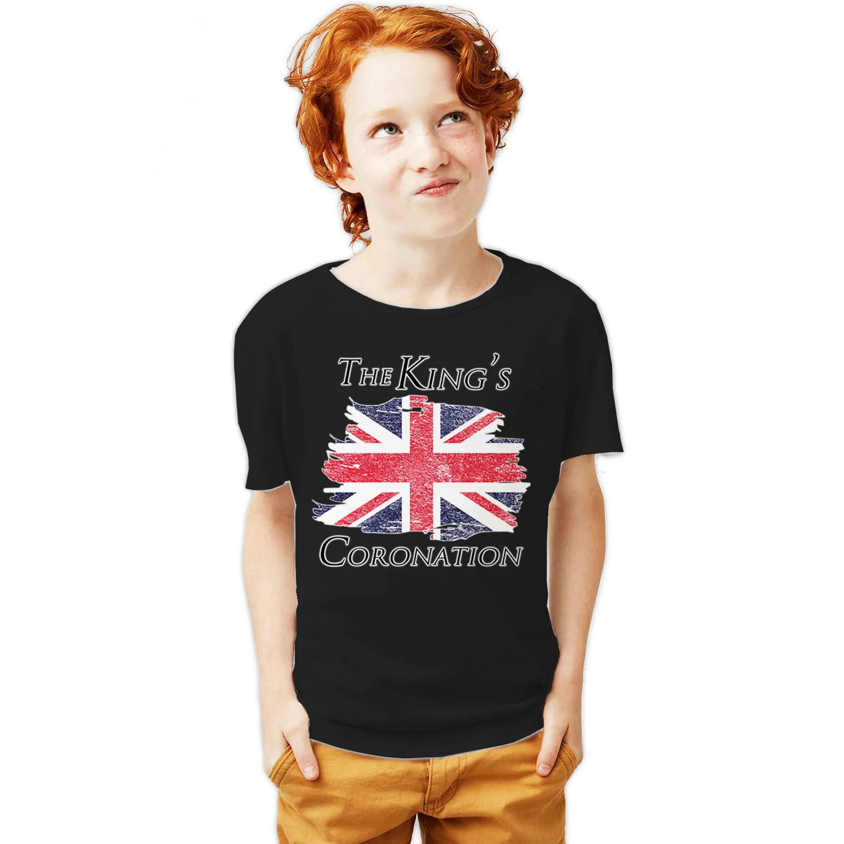 Urban Attitude Kings Coronation 2023 British Flag Youth T-shirt