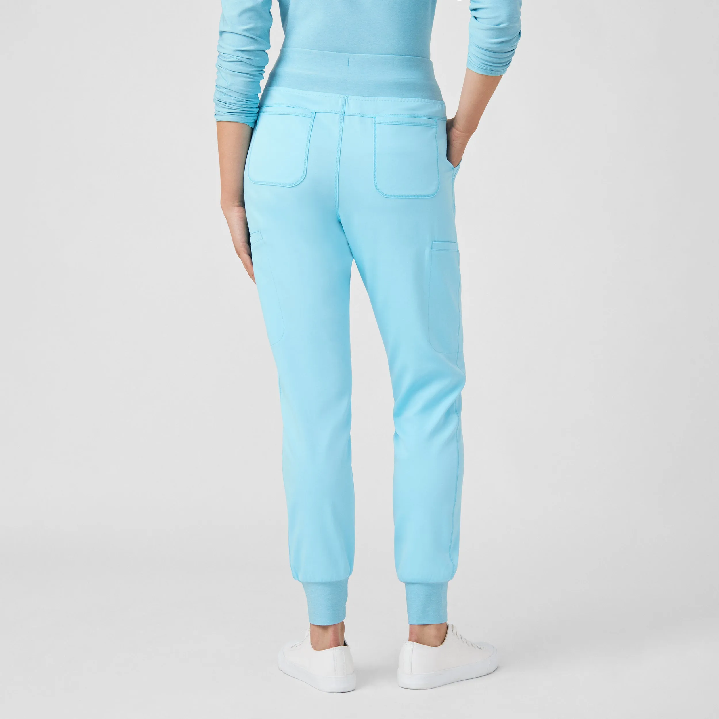 VIBE WB420 Women's Jogger Scrub Pants Island Blue