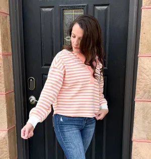 Victoria Oversized Striped Hoodie