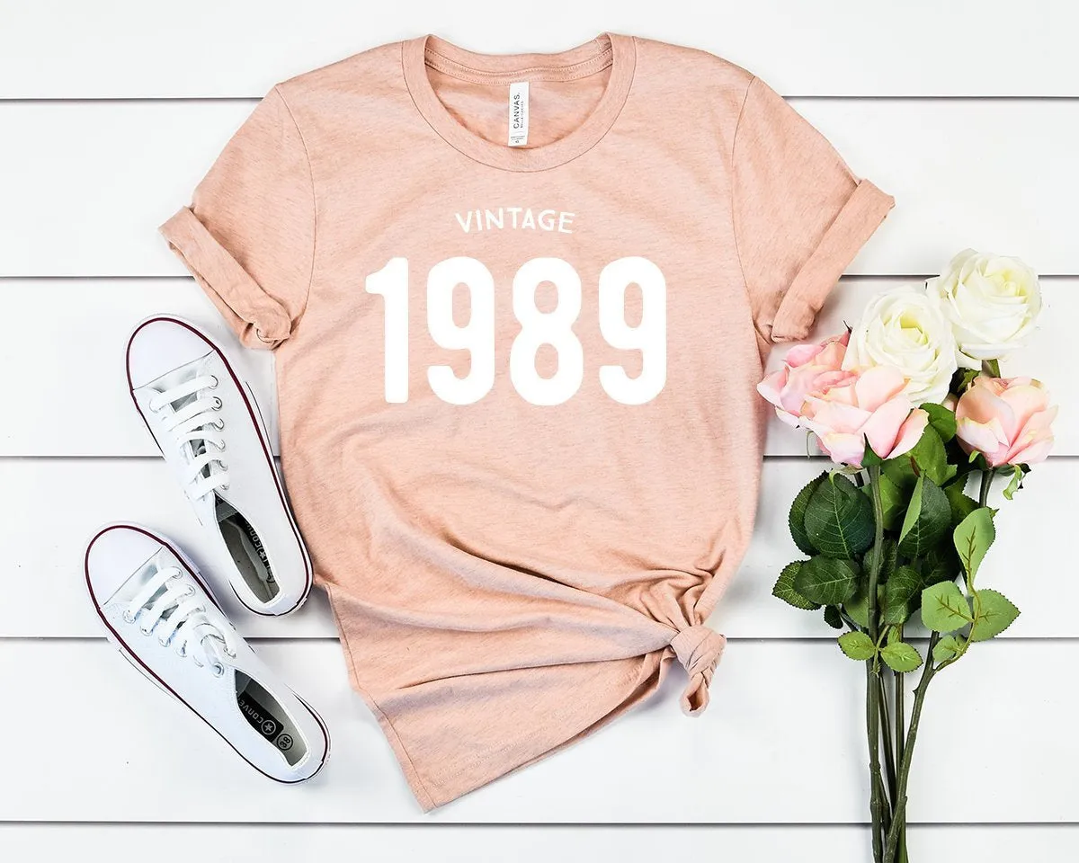 Vintage 1989 Women T-Shirt | 35th Birthday Party T-Shirt Cotton