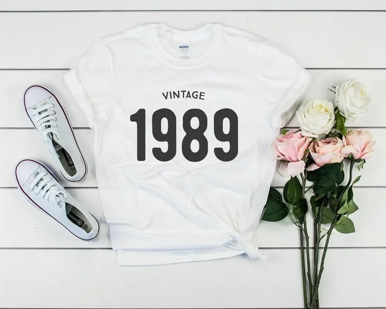 Vintage 1989 Women T-Shirt | 35th Birthday Party T-Shirt Cotton