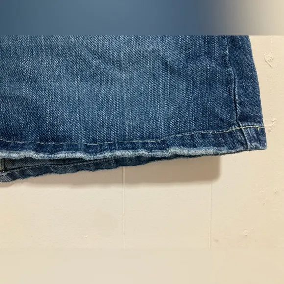 Vintage American Eagle 90’s Y2k Pink &amp; Denim Mini Skirt Size 8