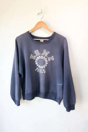 Vintage E.S.M.E. Paris 1905 Blue Sweatshirt