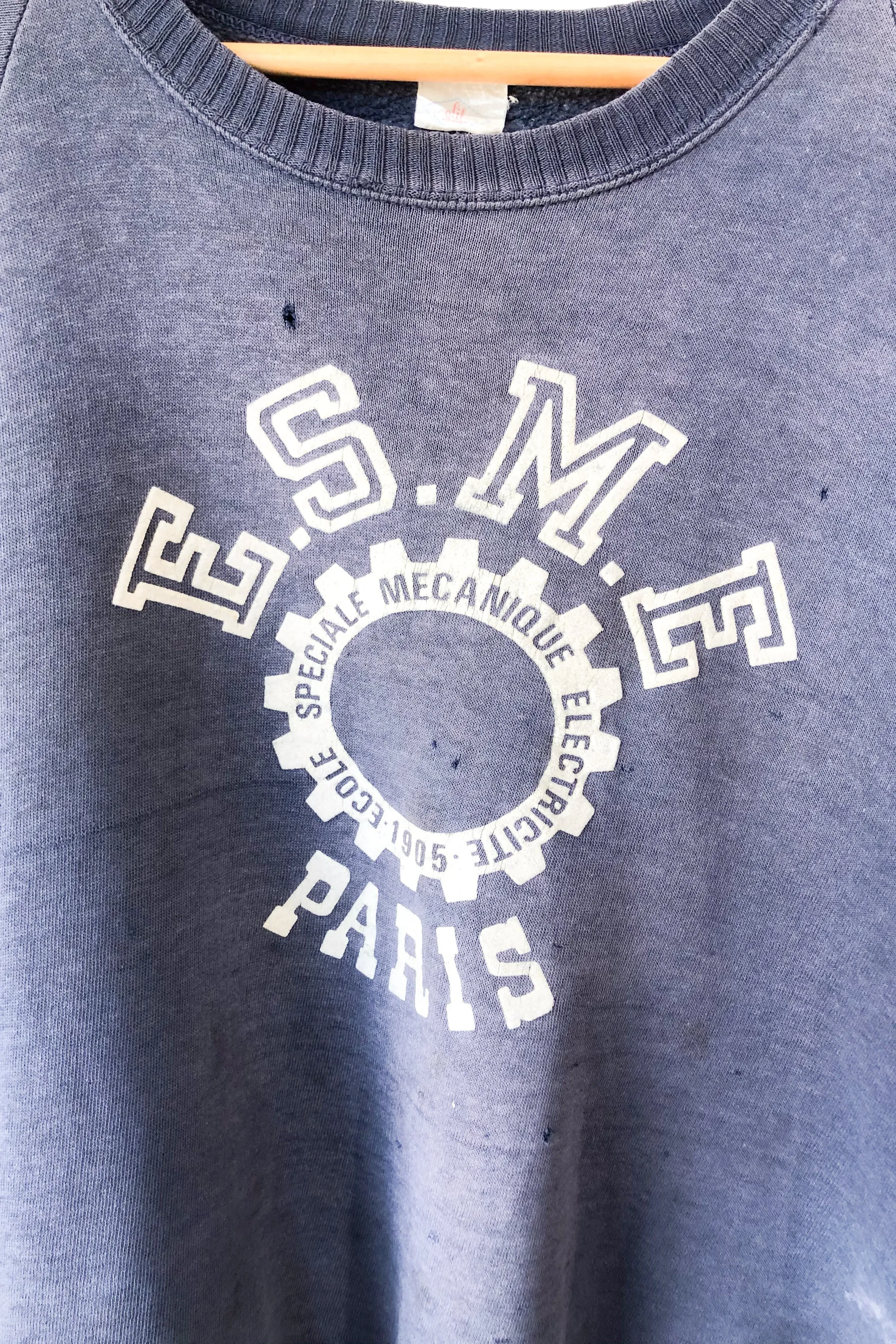 Vintage E.S.M.E. Paris 1905 Blue Sweatshirt