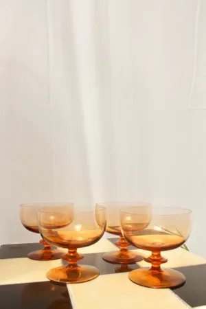 Vintage Marigold Bubble Glasses (4)