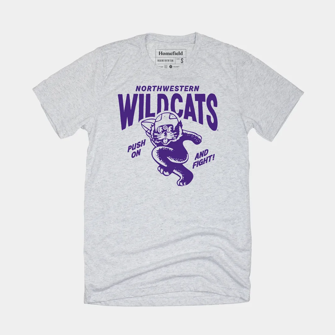 Vintage Northwestern Wildcats “Push On” Tee