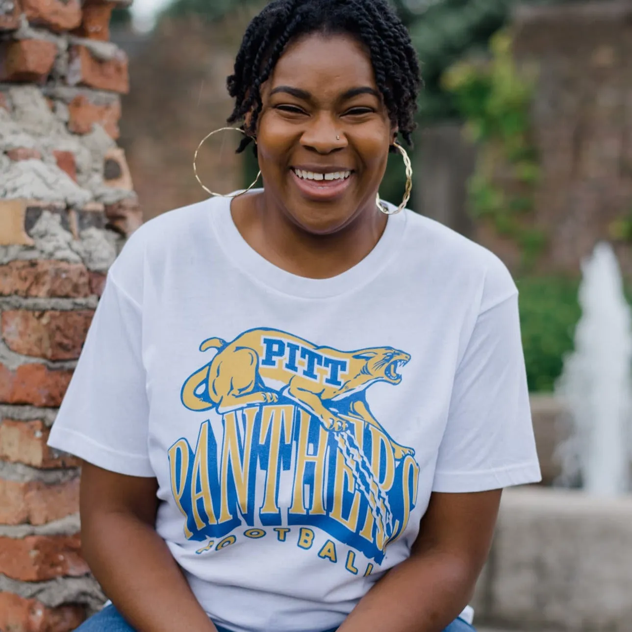 Vintage Pitt Panthers Football Logo Tee