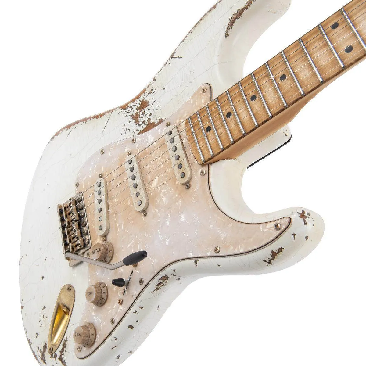 Vintage V6 ProShop Unique ~ Heavy Distressed White