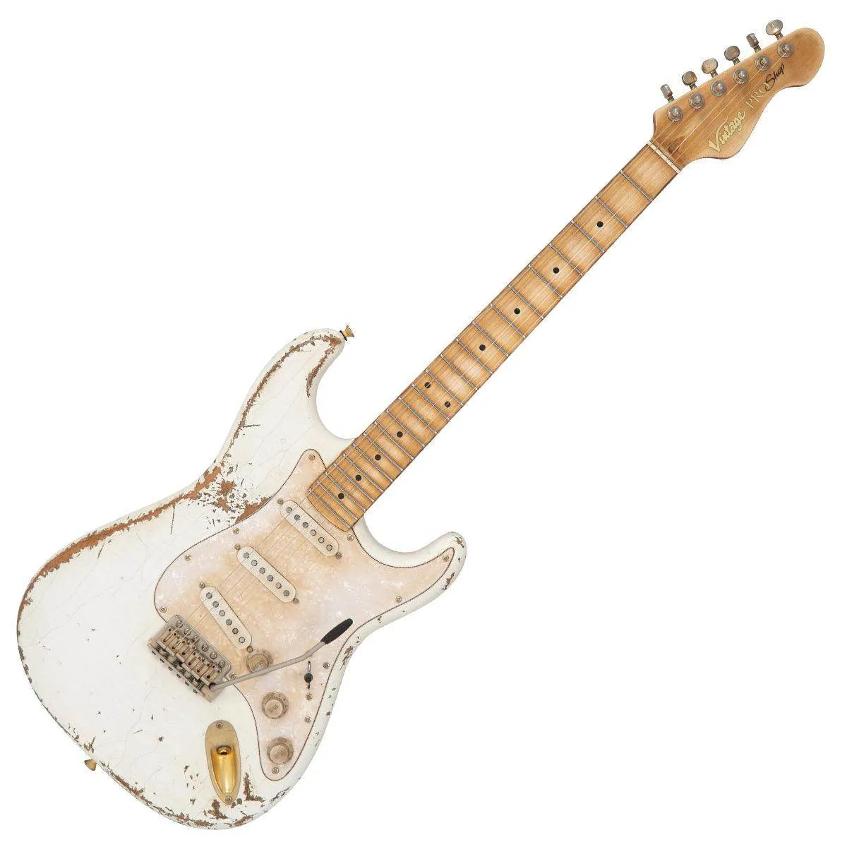 Vintage V6 ProShop Unique ~ Heavy Distressed White