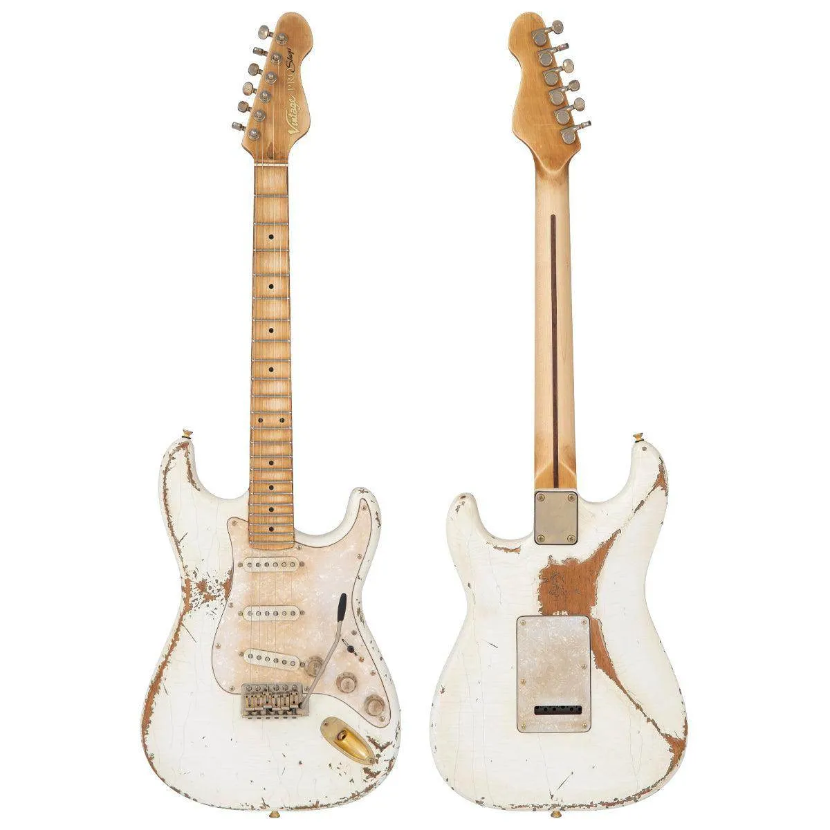 Vintage V6 ProShop Unique ~ Heavy Distressed White