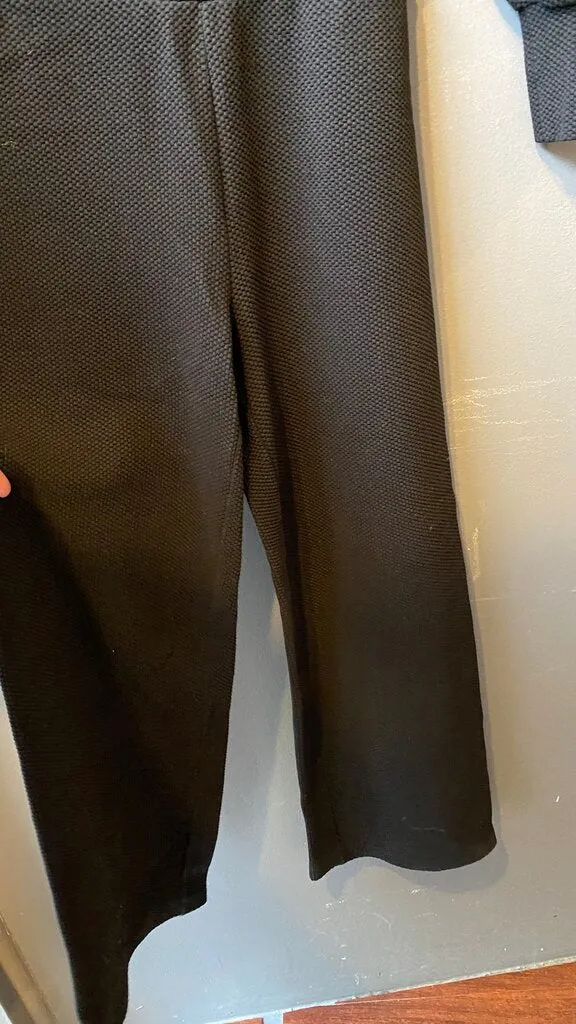 Waffle Wide Leg Pants   Crop Sweatshirt