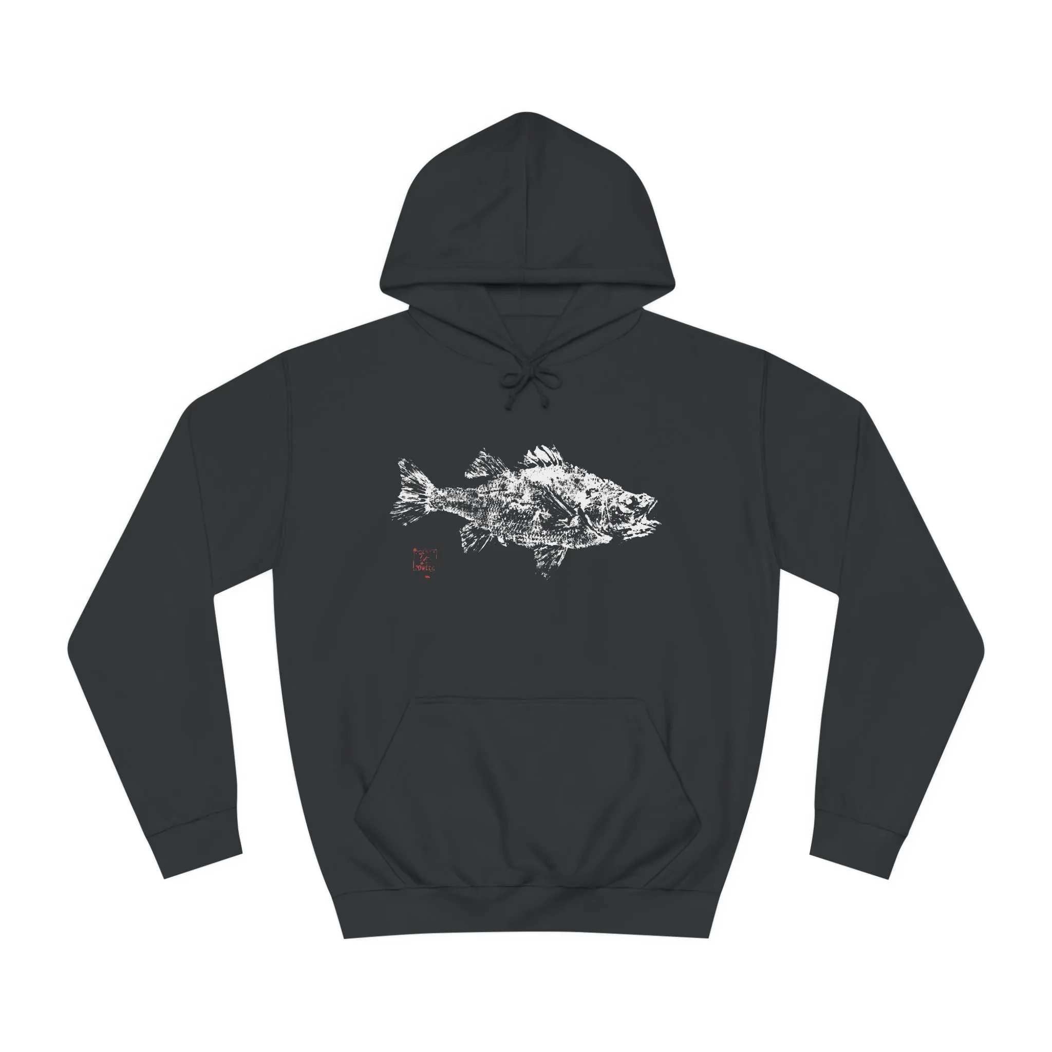 White Perch Gyotaku Hoodie