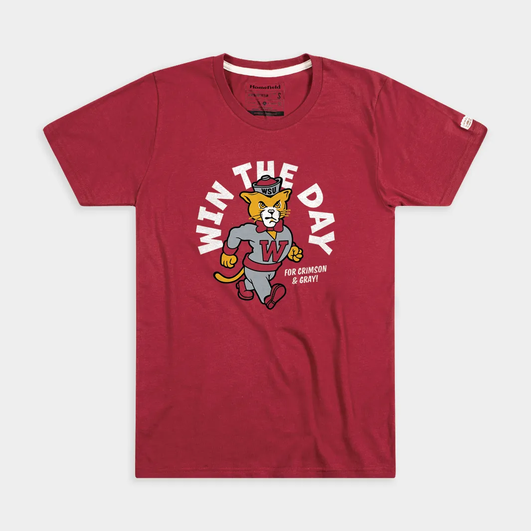 Win the Day WSU Cougar Vintage Mascot Tee