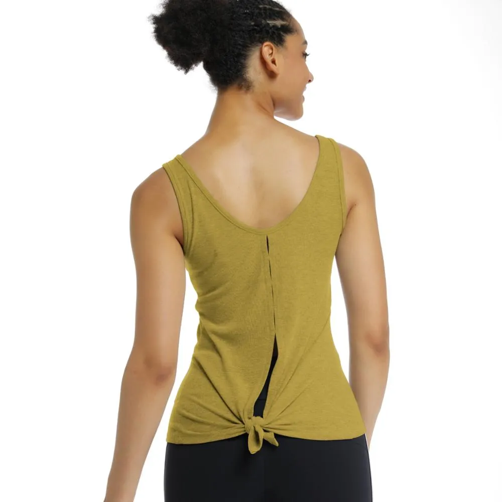 Women Split Back High Elastic Activewear Sexy Comfortable Rib Yoga Fitness Running Tank Top
