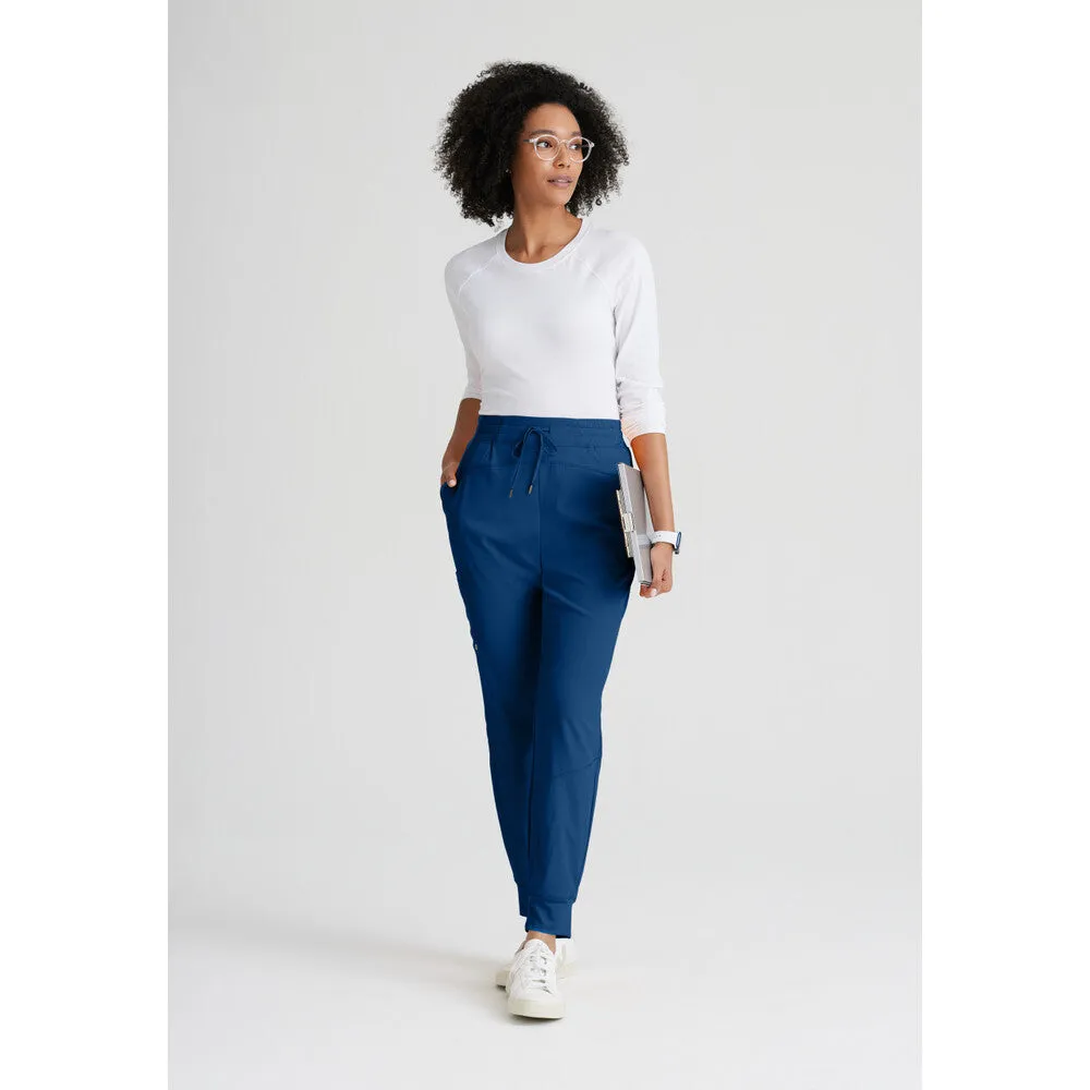 Women's Boost Jogger Scrub Pant - Barco One Collection / Color - Indigo / Fit - Regular / Sizes - XS, S, M, L, XL, 2XL, 3XL by Barco Uniforms