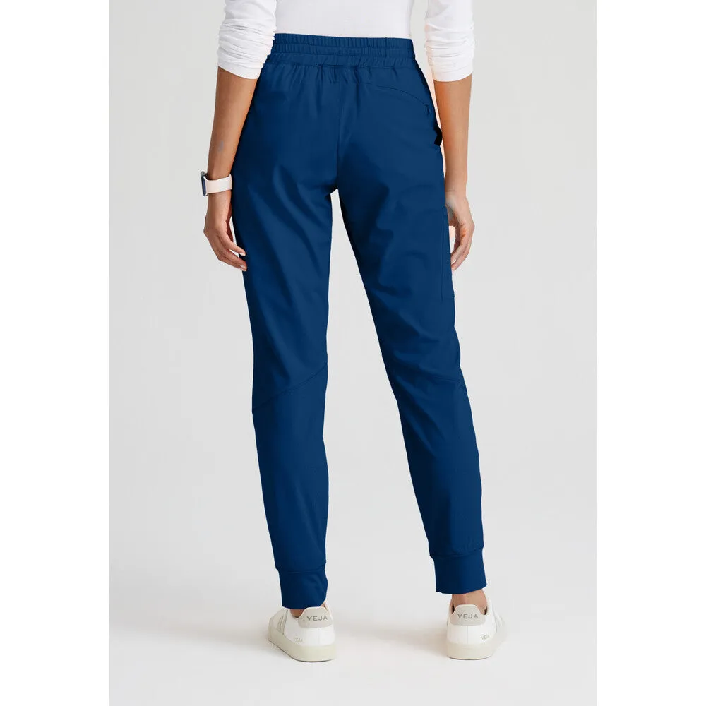 Women's Boost Jogger Scrub Pant - Barco One Collection / Color - Indigo / Fit - Regular / Sizes - XS, S, M, L, XL, 2XL, 3XL by Barco Uniforms