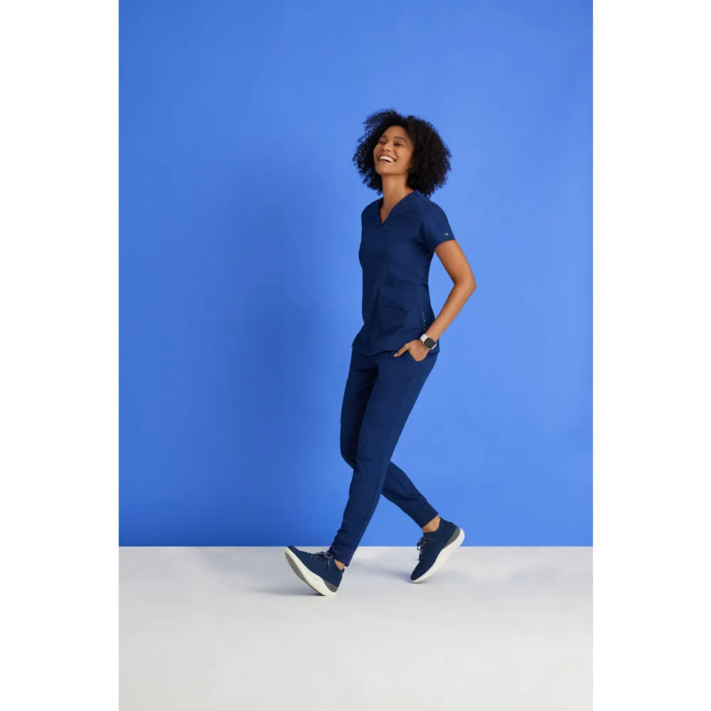 Women's Boost Jogger Scrub Pant - Barco One Collection / Color - Indigo / Fit - Regular / Sizes - XS, S, M, L, XL, 2XL, 3XL by Barco Uniforms