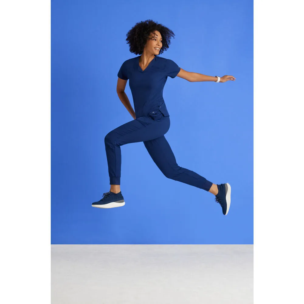 Women's Boost Jogger Scrub Pant - Barco One Collection / Color - Indigo / Fit - Regular / Sizes - XS, S, M, L, XL, 2XL, 3XL by Barco Uniforms