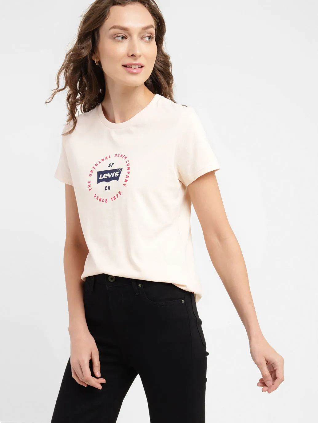 Women's Brand Logo Slim Fit T-shirt