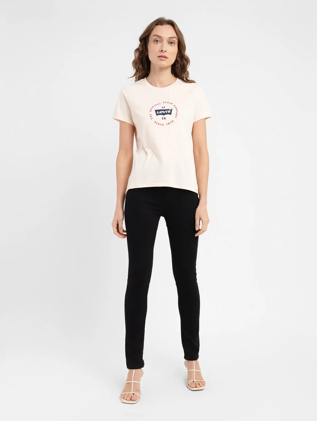 Women's Brand Logo Slim Fit T-shirt