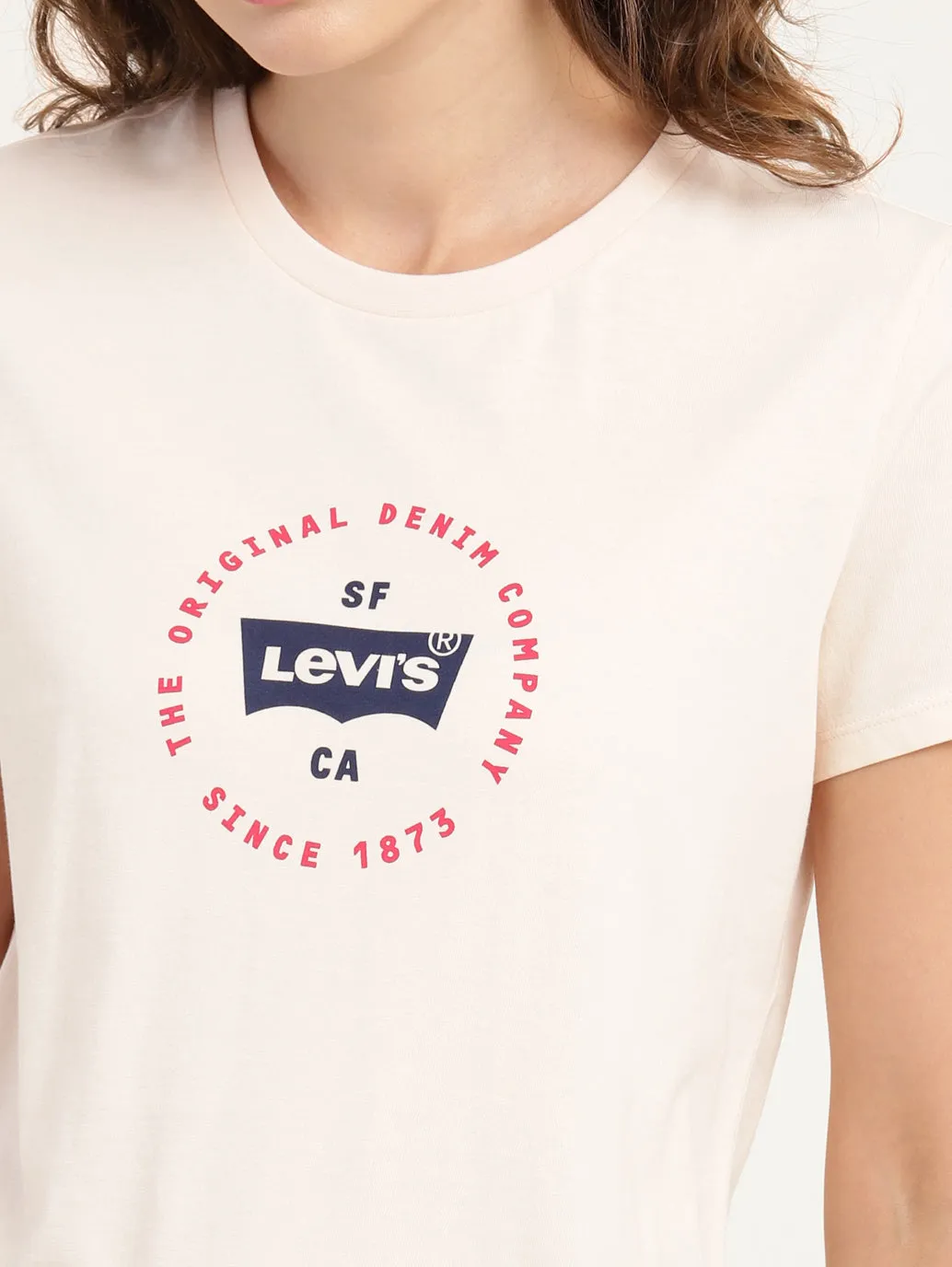 Women's Brand Logo Slim Fit T-shirt