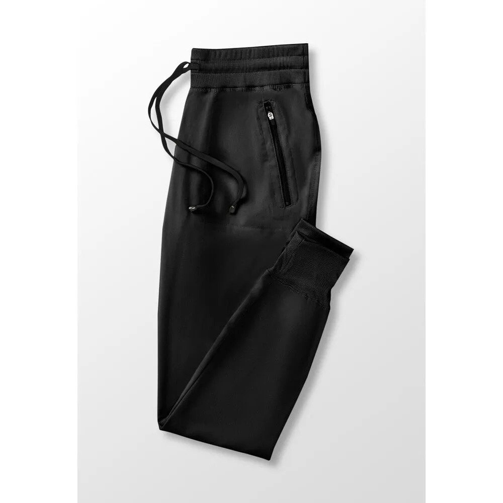 Women's Eden Jogger Scrub Pant - Greys Anatomy Spandex Stretch Collection / Color - Black / Fit - Regular / Sizes - XS, S, M, L, XL, 2XL, 3XL by Barco Uniforms