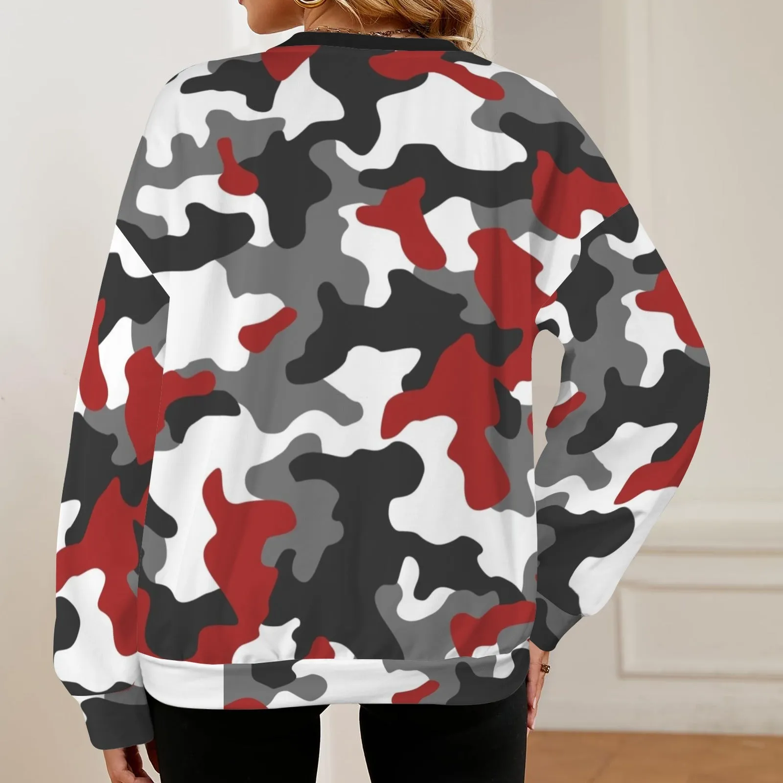 Women's Oversized Crew Neck Pullover Sweater