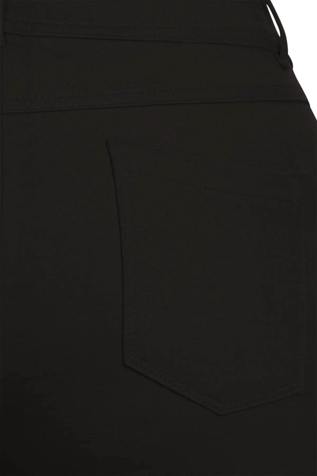Women's Plus Size Casual Pull-On Button Zip Basic Pockets Solid Jegging Pants