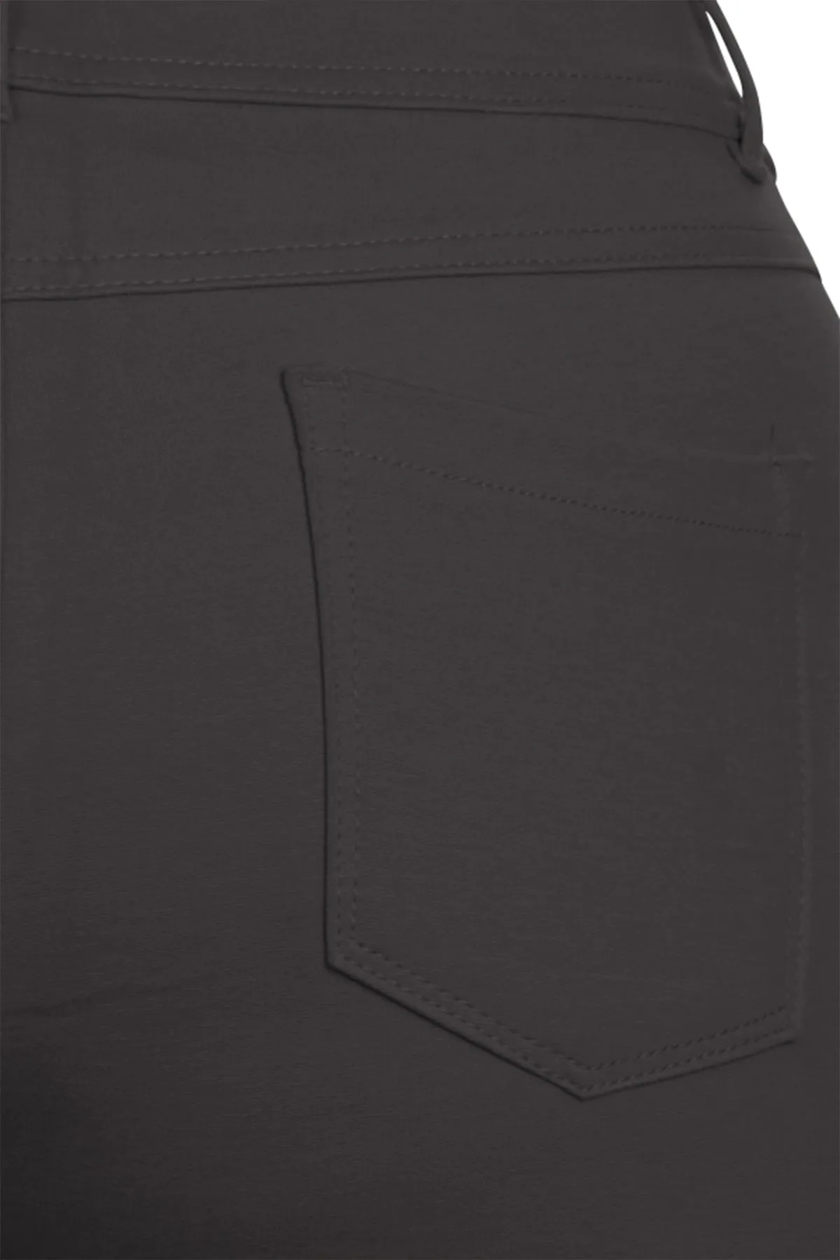 Women's Plus Size Casual Pull-On Button Zip Basic Pockets Solid Jegging Pants