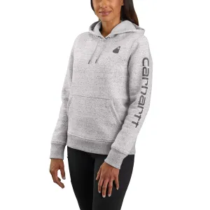 Women's Relaxed Fit Midweight Logo Sleeve Graphic Hoodie