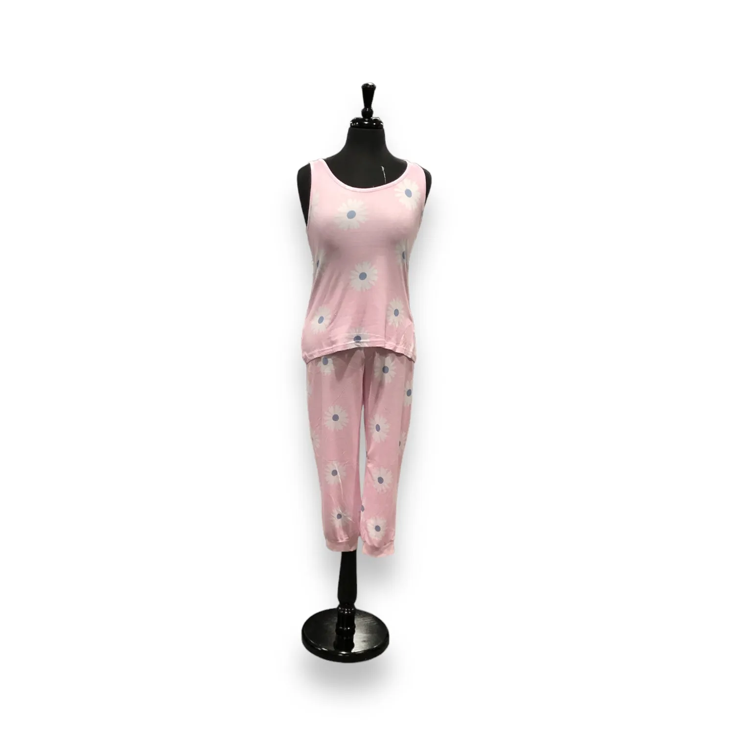 Women's Two Piece Hacci Sweater Knit Tank Top and Jogger Set