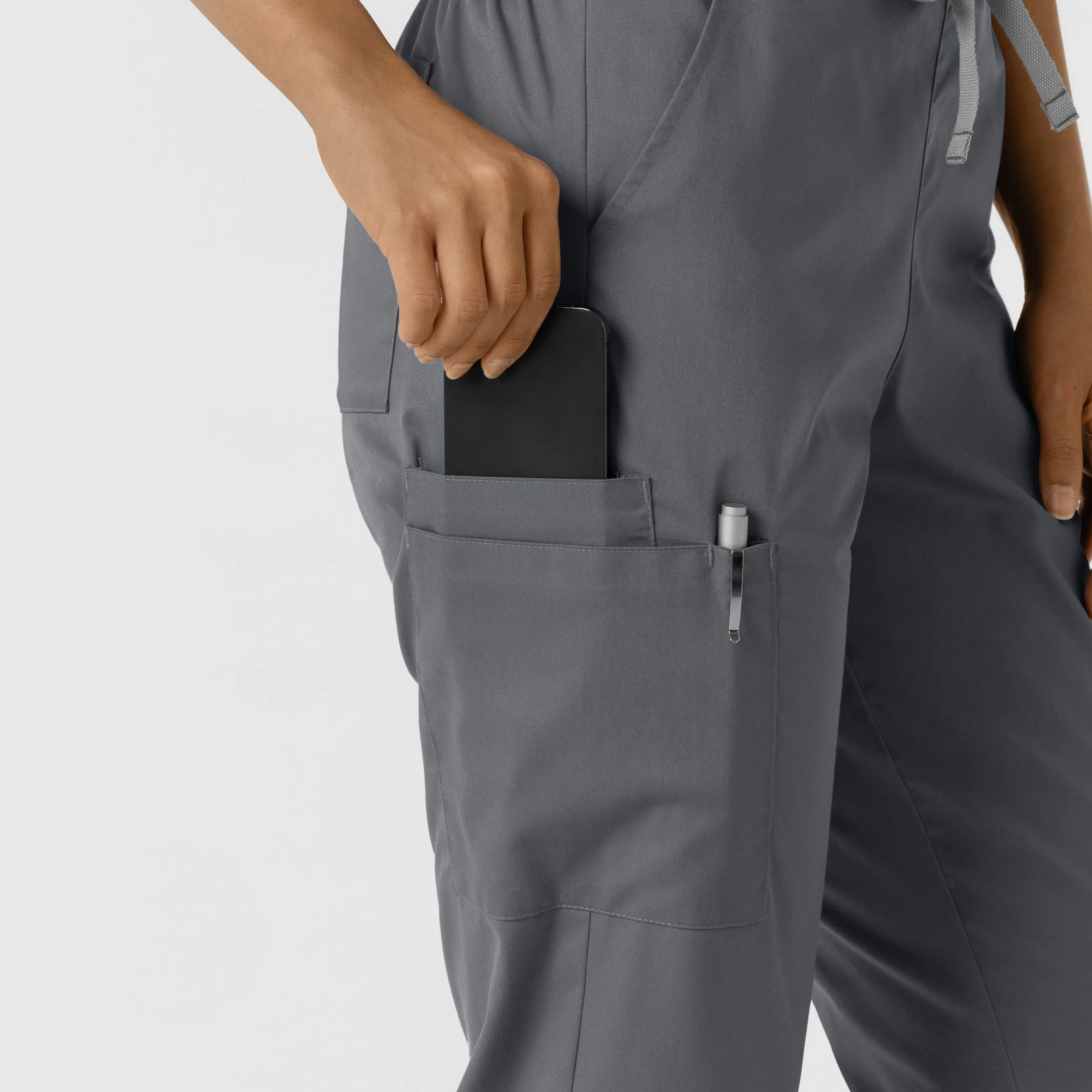 WonderWORK 506 Cargo Jogger Scrub Pants Pewter