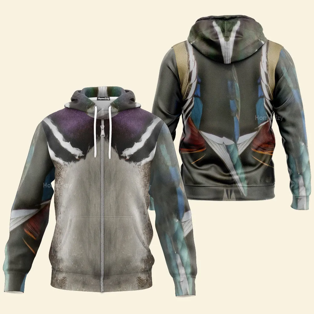 Wood Duck - 3D Zip Hoodies Tshirt Sweatshirt QT4121503