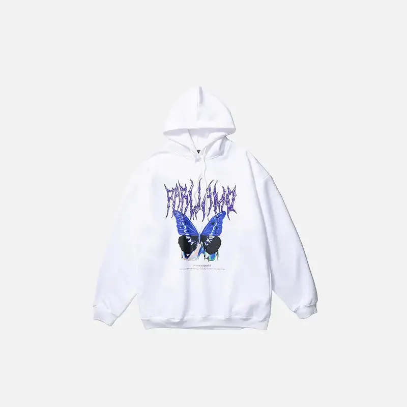 Y2K Butterfly Oversized Hoodie for All Seasons