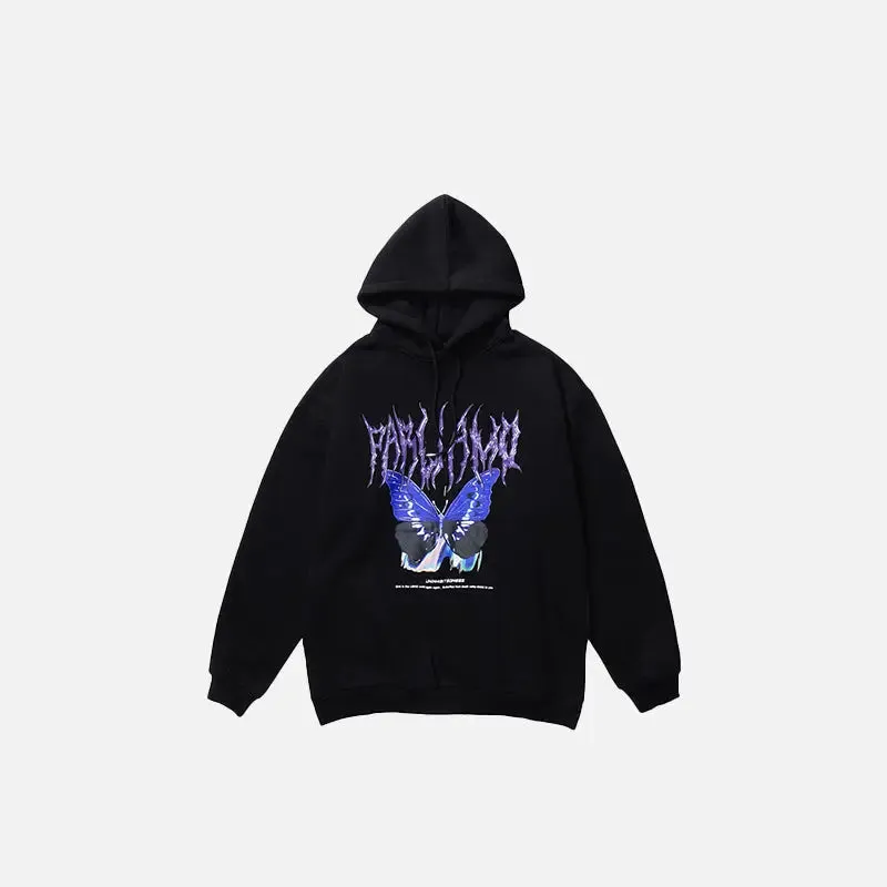 Y2K Butterfly Oversized Hoodie for All Seasons