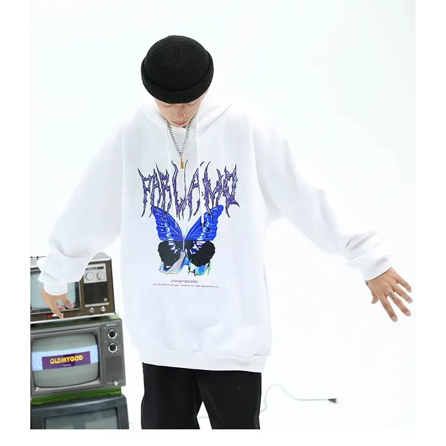 Y2K Butterfly Oversized Hoodie for All Seasons