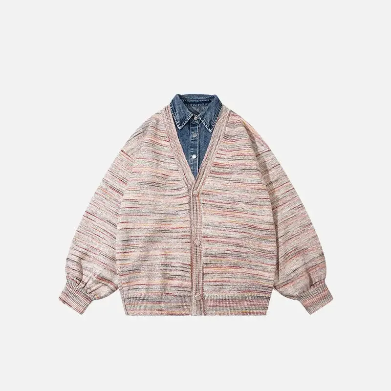 Y2K Oversized Patchwork Denim Jacket for Unique Style