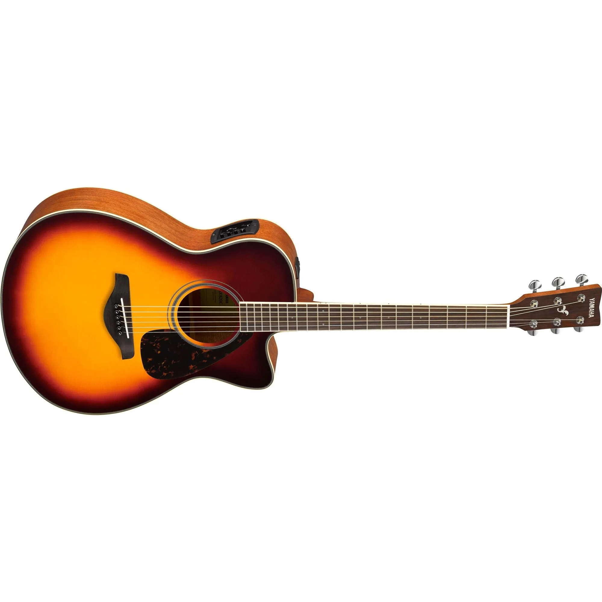 Yamaha FSX820CBS Concert Cutaway Acoustic-Electric Guitar, Brown Sunburst