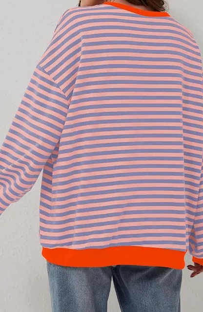 Zoe oversized sweater | striped, cozy sweater